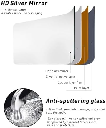 Full Length Mirror, 71''x30'' Floor Mirror with Stand, Arched Wall Mounted Mirror, Large Full Body Mirror with Aluminum Frame Hanging or Leaning for Bedroom, Living Room, Cloakroom (White) - Image 7