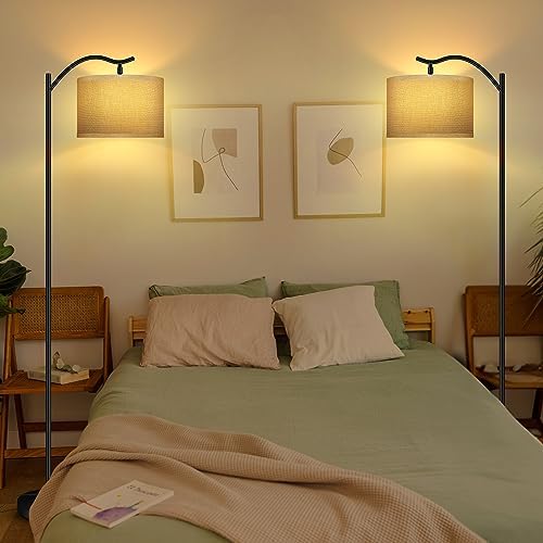 BoostArea LED Arched Floor Lamp with Fabric Linen Shade - Image 6