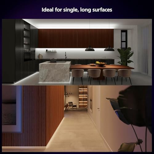 Philips Hue Indoor 33 Ft Smart LED Solo lightstrip Base Kit - 1 Pack - Control with Hue App - Compatible with Alexa, Google Assistant and Apple HomeKit - Image 5