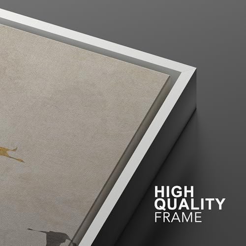 SIGNWIN Framed Canvas Print Wall Art Set Flying Birds Silhouette Minimalist Beige Illustrations Modern Minimal Decorative for Living Room, Bedroom, Office - 16"" x24 x2 White - Image 5