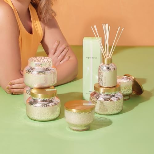 Capri Blue Honeydew Crush Scented Candles for Home - Mercury Iridescent Inverted Jar Candles - Housewarming Gifts for Women & Men - Long Burning Soy Wax Blend - Honeydew Crush (10 oz) - Image 4