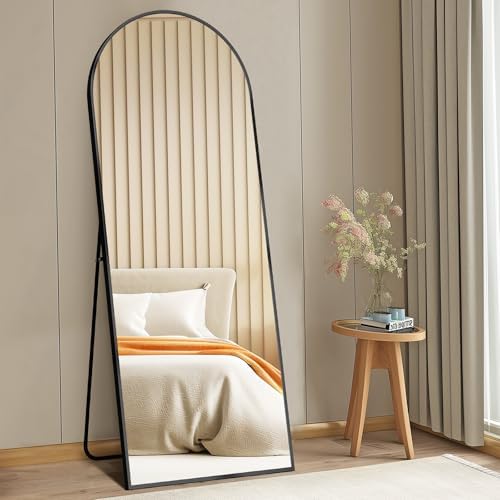 DUMOS 56"x15" Arched Full Length Mirror with Stand, Full Body Floor Mirror - Image 6