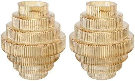 Tall Tapered Glass Vases for Centerpieces, Flowers Vase Set Home Decor - Image 2