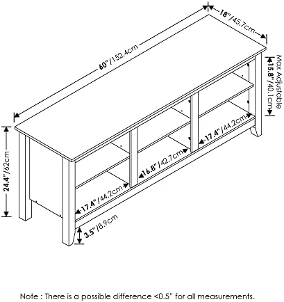 Furinno Jensen TV Stand for TV up to 65 Inch, 2-Tier Grey Entertainment Center, TV Console with Cable Management, for Living Room, Bedroom, Grey Oak - Image 2