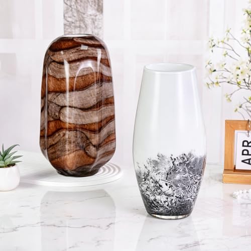 KAMMAK Glass Vase,Colored Hand Blown Decorative Vase - Image 5