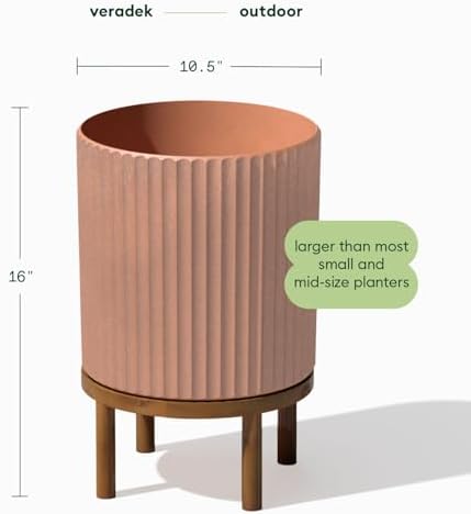 Veradek Demi Series Raised Planter - Round Planter with Stand - Image 2