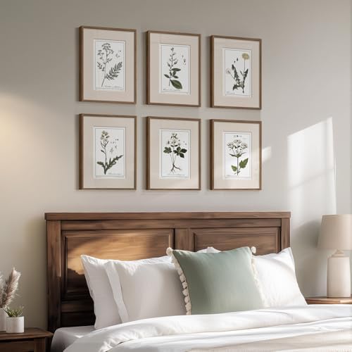 Framed Vintage Rustic Floral Neutral Botanical Wall Art, 6 Piece 11x14 In - Image 3
