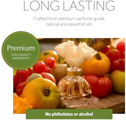 Agraria Monique Lhuillier Tomato Oakmoss PetiteEssence Fragrance Reed Diffuser, 1.7 Oz, Fresh Alluring Sola Flower Earthy Scent Diffusers for Home - Image 4