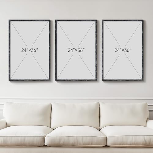 Large Vintage Framed Botanical Wall Art for Living Room, 3 Piece 24x36 Inch - Image 4