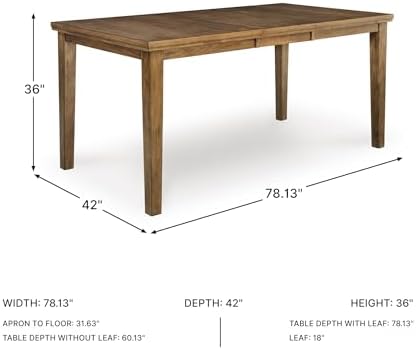 Signature Design by Ashley Counter Height Dining Extension Table, Wood - Image 3