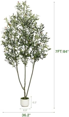 Artificial Olive Tree 7FT with Planter&Cotton Basket - Image 2