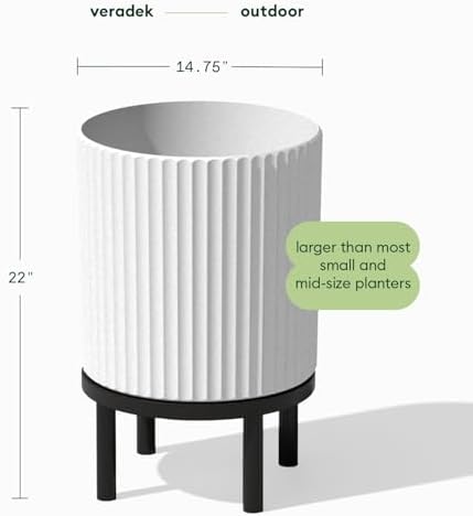 Veradek Demi Series Raised Planter - Round Planter with Stand - Image 2