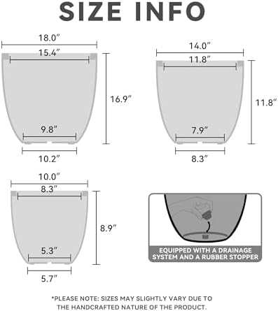Kante Pale Gray Concrete Planter 18" Dia All-Weather Round Large Pot - Image 2