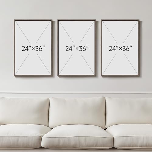 Large Framed 3 Piece Vintage Botanical Wall Art for Living Room, 24x36 In - Image 3