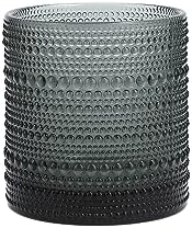 Fortessa Jupiter Beaded Hobnail Glass, 14 Ounce Triple Old Fashioned (Set of 6), Storm by Unknown