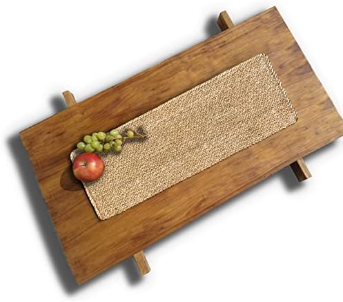 Woven Placemats One Table Runner 36 Inches Long Rattan Placemat Rectangle Runners Natural Wicker Heavy Braided Straw Place Mats Braided Outdoor Placemats for Patio Table, 35.83 X 12.99inch by CYSISTERS