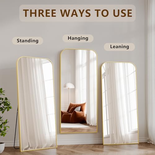 Koonmi Full Length Mirror, 65"x24" Mirror Full Length with Stand - Image 4