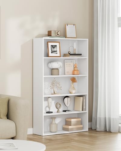 VASAGLE Set of 2 5-Tier Bookshelves with Adjustable Storage Shelves - Image 4