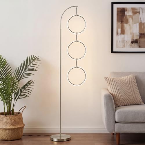 Bairth Silver 3-Light LED Floor Lamp, Modern Arc Floor Lamp for Living Room by TheBairthTheBest