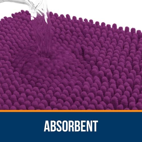 OLANLY Large Bathroom Rugs 59x35, Extra Soft Absorbent Chenille Bath Rugs - Image 4