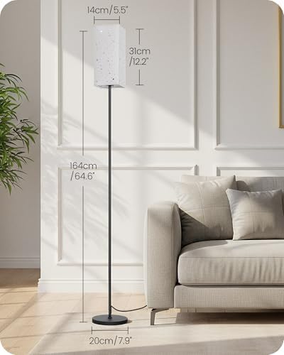 64.6" Floor Lamp, with Foot Switch, Standing Lamp with Sky Stars Design, Modern Freestanding Lamp (Bulb Not Included), for Living Room, Bedroom, Office, ETL Listed,Gray Starry Sky AH07LD05 - Image 4