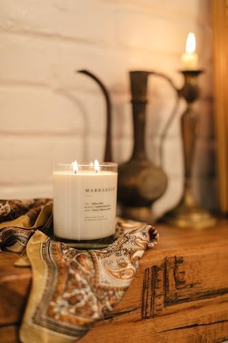 Brooklyn Candle Studio Marrakech Classic 2 Wick Candle - Luxury Scented Candle, Vegan Soy Wax, Hand Poured in The USA, 70 Hour Slow Burn Time - 13oz - Image 5