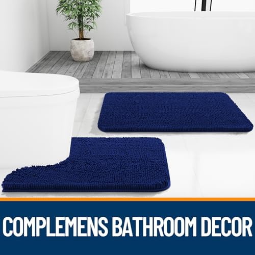 OLANLY Large Bathroom Rugs 59x35, Extra Soft Absorbent Chenille Bath Rugs - Image 7