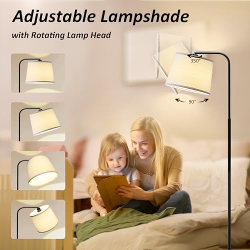 AKASUKI Floor Lamp for Living Room with 3 Color Temperatures, Foot Switch Standing Lamps for Living Room, Bedroom, Office, Arc Mordern Floor Lamp with 9W LED Bulb Included - Image 3