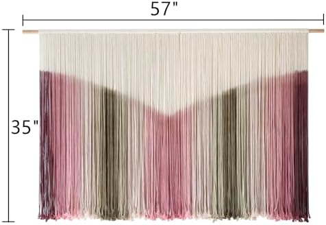 Macrame Wall Hanging Large Scale Tie Dye Yarn Wall Art Home Decor 57"W*35"L - Image 5