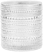 Fortessa Jupiter Beaded Hobnail Glass, 14 Ounce Triple Old Fashioned (Set of 6), Clear by Unknown