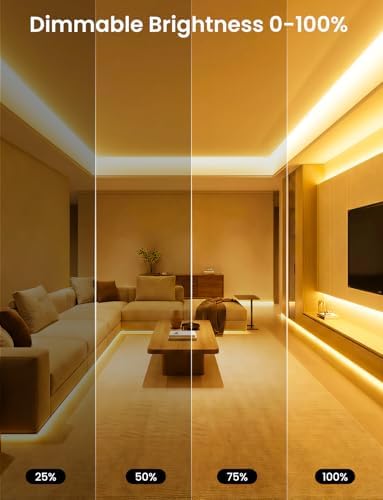 COB LED Strip Light 32.8ft, Dimmable 2300K-6500K Cuttable LED Tape Lights - Image 3
