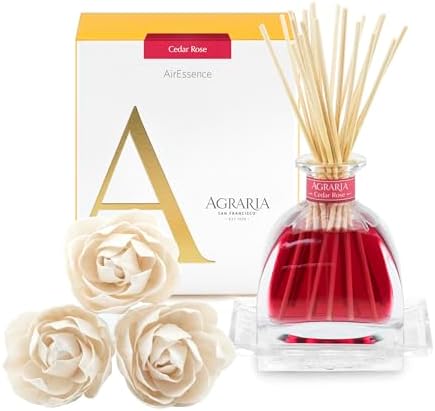 AGRARIA AirEssence Flower and Reed Diffuser Set, Handmade Sola Flower Botanical Home Fragrance Set, Scented Oil Reed Diffuser Gift for All Occasions by Unknown