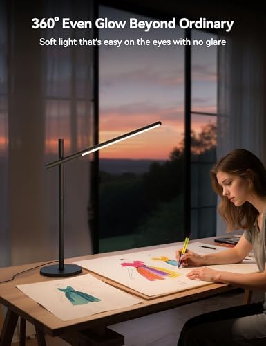 Tubicen Dimmable Desk Lamp LED Lights Touch Modern Adjustable Table Lamp - Image 2