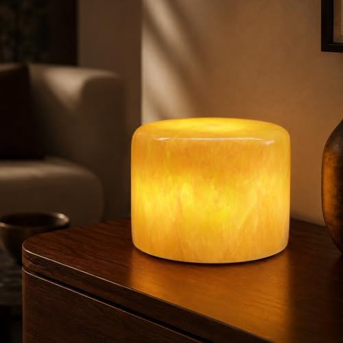 AOPO Natural Marble Cordless Touch Rechargeable Table Lamp Night Light by WhereHealthMeetsBeauty