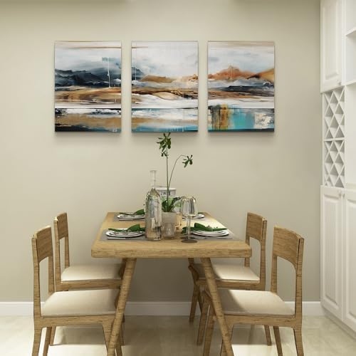 MHARTK66 Abstract Nature Landscape Wall Art for Living Room, Set of 3 Modern Canvas Prints Paintings Artwork for Walls, Wall Decor Pictures for Bedroom Dining Room Office Home Decoration 16x24 Inch - Image 6
