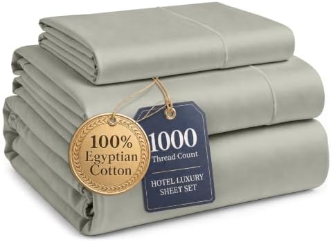 LANE LINEN Twin XL Sheets for Adjustable Bed 100% Egyptian Cotton - Silver by LaneLinen