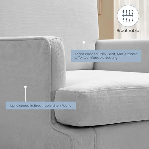 Kromax Accent Chair for Living Room, No Screws Assembly Required, Grey - Image 3