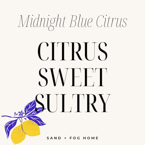Sand + Fog Scented Candle - Midnight Blue Citrus – Additional Scents and Sizes – 100% Cotton Lead-Free Wick - Luxury Air Freshening Jar Candles - Perfect Home Decor – 12oz - Image 4