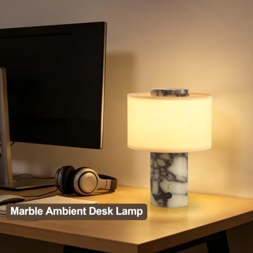 Marble Lamp Calacatta Viola Stone Cordless Table Lamp, Dimmable 4000mAh - Image 4