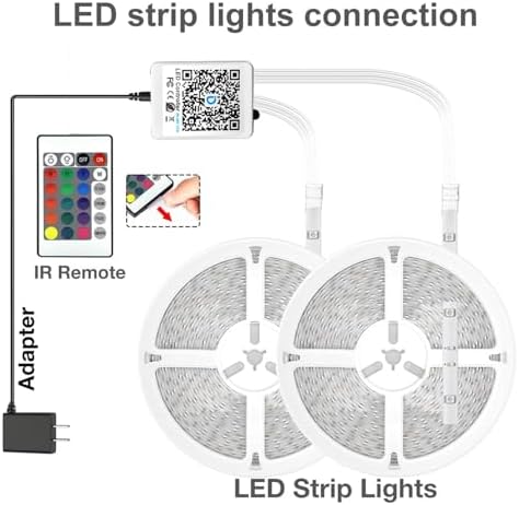 DAYBETTER LED Strip Lights 200 ft (2 Rolls of 100 ft), Smart App Control Lighting Bedroom Rome Decor with Remote, RGB Color Changing LED Lights for Party - Image 6