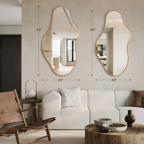Bathroom Mirror for Over Sink-Gold Room Decor Wall Mirror 20"x 36" - Image 6