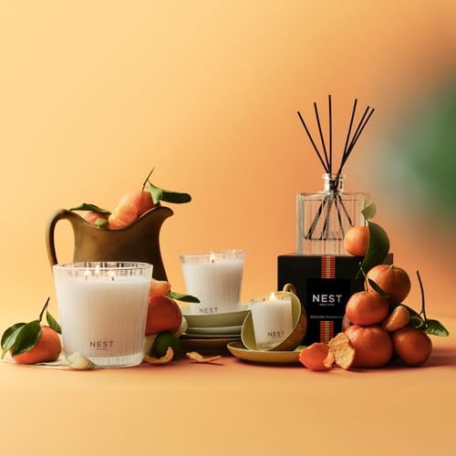 NEST New York Scented Classic Candle, Sicilian Tangerine - 8.1 oz - Up to 60-Hour Burn Time - Reusable Glass Vessel - Image 5