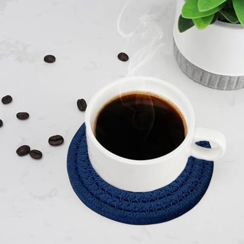 Woven Drink Coasters with Holder, Coasters for Drinks Set of 10 - Image 4
