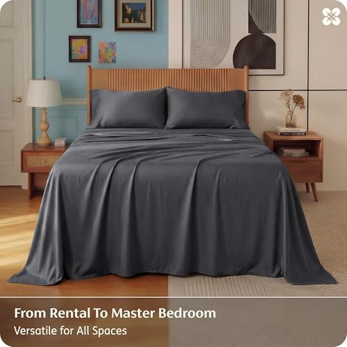 Bedsure PureWoven 100% Rayon Derived from Bamboo, Full Size Sheets, 4 PCS - Image 5