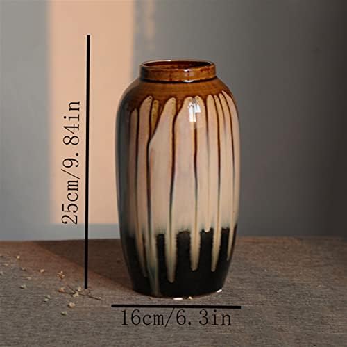 Decorative Vase Ceramic Vase Floor Vase Countertop Ornaments Living Room Corridor Entrance Decorative Simple Dried Flower Arrangements Vintage Vase Ceramic Vase Glass Vase Hydroponic Flower Vase ( Siz - Image 2