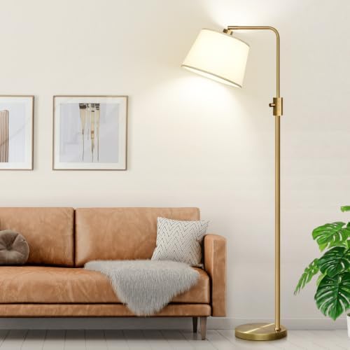 Nintiue Dimmable Floor Lamp, 1000 LM LED Edison Bulb Included, Arc Floor Lamps for Living Room Modern Standing Lamp Tall Lamps for Living Room Bedroom-Brass - Image 6