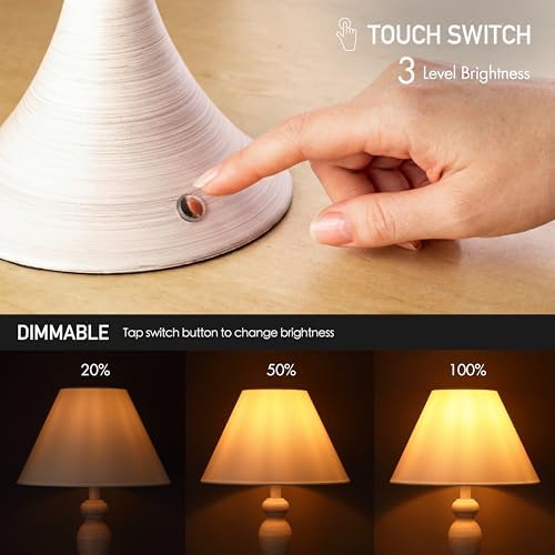 O'Bright Ember Rechargeable Table Lamp (Whitewashed) - Image 2