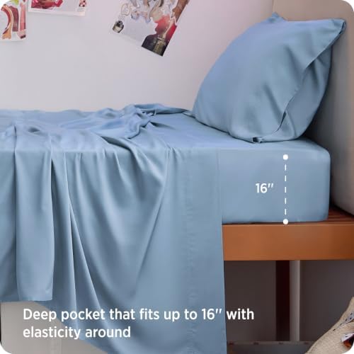 Bedsure PureWoven 100% Rayon Derived from Bamboo, Twin XL Sheets, 3 Pieces - Image 5
