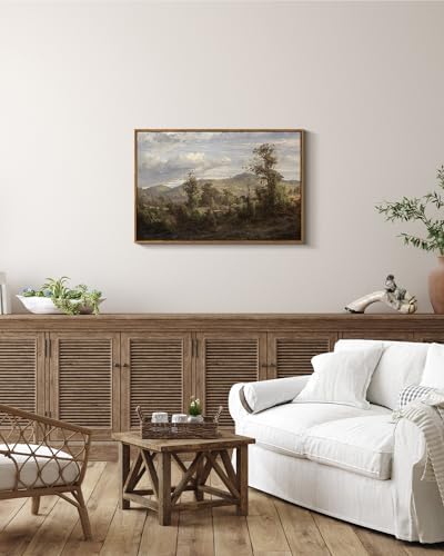 InSimSea Framed Canvas Wall Art Vintage Decor, Nature Landscape Paintings Artwork, Large Prints, Vintage Farmhouse Decor, Retro Wall Decoration for Bedroom Living Room Bathroom, 20"x30" - Image 3