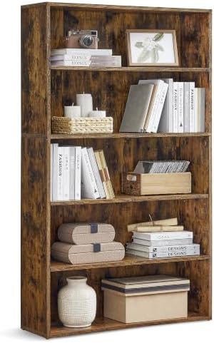 VASAGLE 5-Tier Bookshelf, Storage Organizer, 9.4 x 31.5 x 52.5 Inches by VASAGLEbySONGMICSHOME